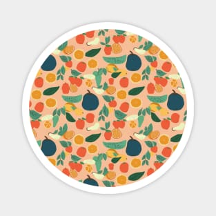 Colorful Fruit Motif in Seamless Pattern V5 Magnet